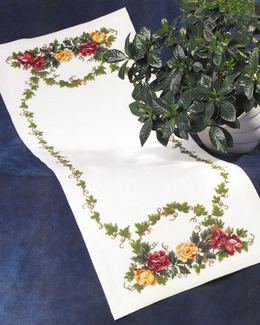 Broderikit Löpare Eleganta rosor