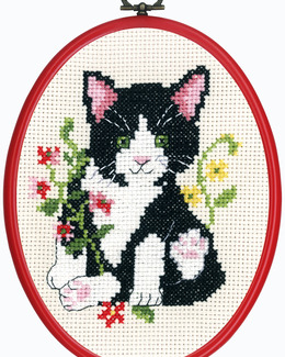 Broderikit Flexitavla Svart kattunge