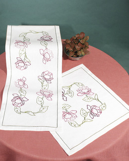 Broderikit Löpare Rosens former