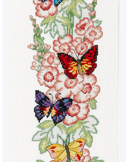 Broderikit Klocksträng Fjärilar i grönskan