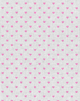 Väv Aida vit/rosa hjärtan 5,4