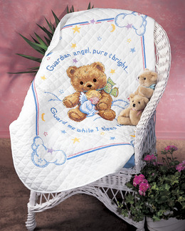 Broderikit Babytäcke Barnens skyddsängel