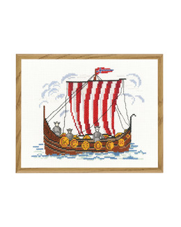 Broderikit Tavla Vikingaskepp