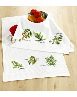 Kökshandduk Örter 2-pack
