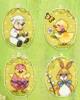 Plastic Canvas Påskmotiv 4-pack