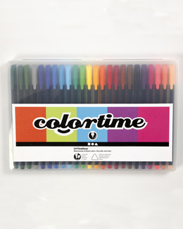 Colortime fineliner tusj mixede farger 24-pk Strikking, pynt, garn og strikkeoppskrifter