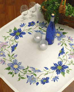 Broderikit Duk Klematis