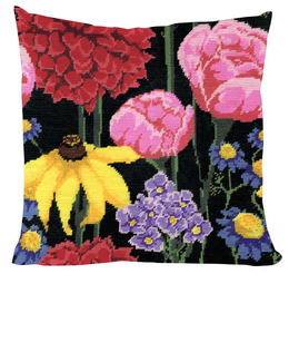 Broderikit Kudde Midnattsblomster