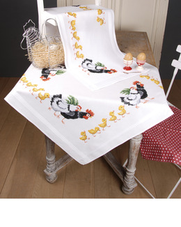 Broderikit Löpare Kycklingfamilj