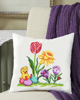 Broderikit Kuddfodral Påsk