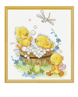 Broderikit Tavla Badande ankor