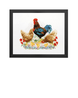 Broderikit Tavla Påsk höns