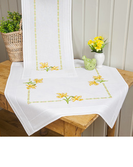 Broderikit Duk Påsklilja