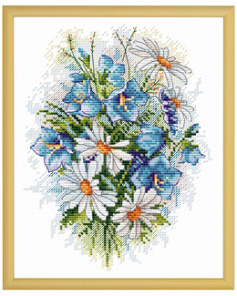 Broderikit Tavla Blombukett