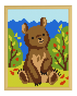 Broderikit Stramaljtavla Björnungen