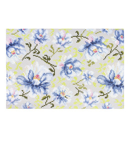 Broderikit Matta Blåa blommor