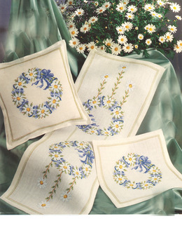Broderikit Löpare Blomkrans Aida