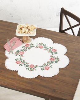 Broderikit Duk Blomsterformad