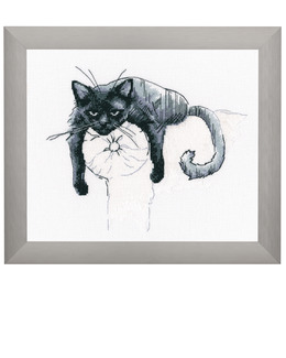 Broderikit Tavla Trött katt