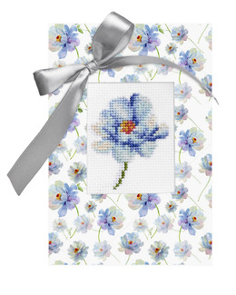 Kort Blå Blomma