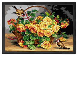 Broderikit Stramalj Gula Rosor