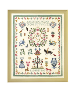 Broderikit Namntavla Symboler Linne