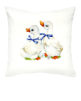 Broderikit Kudde Två gåsar