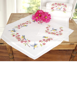 Broderikit Löpare Vårblomster med garn