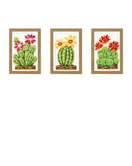 Broderikit Tavla Kaktusar 3-pack