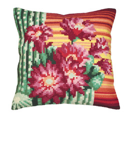 Broderikit Kudde Cactusblommor