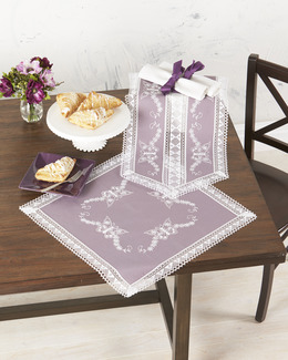 Broderikit Duk Fjäril med eller utan garn