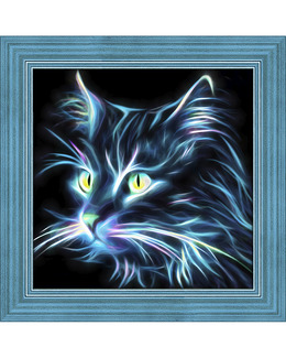 Diamond painting Katt Strikking, pynt, garn og strikkeoppskrifter