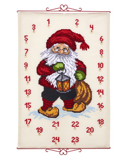 Broderikit Kalender Tomte med lykta