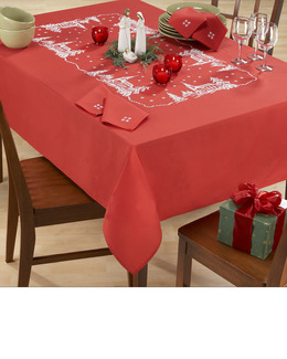 Broderikit Middagsduk Snöflingor