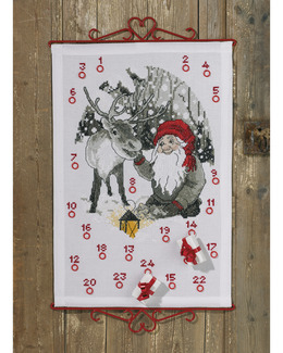 Broderikit Kalender Tomtens ren