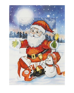 Julkort Tomtens skridskor