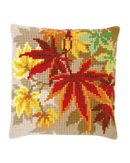 Broderikit Kudde Färggranna höstlöv