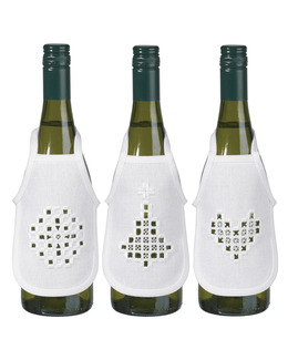 Flaskförkläde Vitt 3-pack