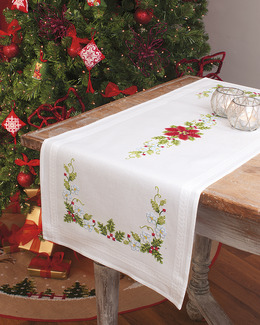 Broderikit Löpare Julstjärna