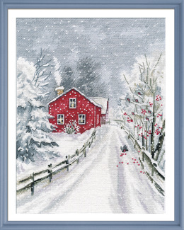 Broderikit Tavla Vinterlandskap
