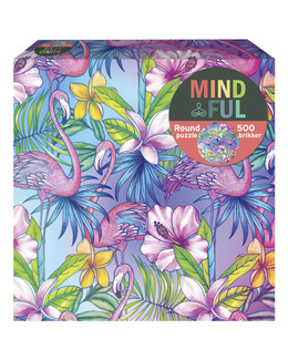 Runt pussel Flamingos 500 bitar