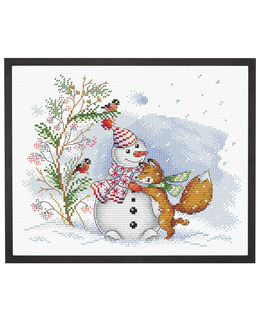 Broderikit Tavla Vänskap i jul