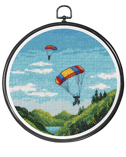 Broderikit Tavla Fallskärmshoppning