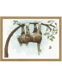 Broderikit Tavla Busiga katten