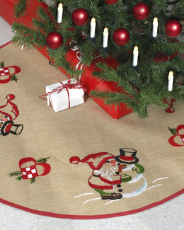 Broderipakke Juletrematte Strikking, pynt, garn og strikkeoppskrifter