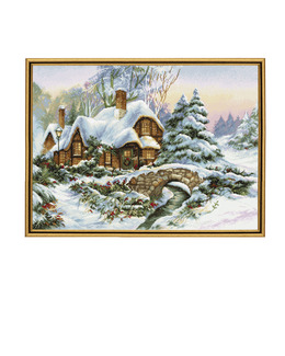 Broderikit Tavla Snötäckt