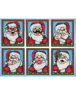 Plastic canvas Jultomte Selfie 6-pack