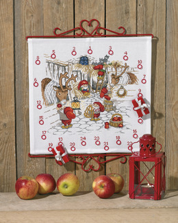 Broderikit Kalender Stallet