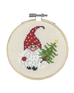 Broderikit Tavla Jultomte och gran
