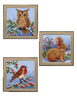 Broderikit Tavla Vinter 3-pack